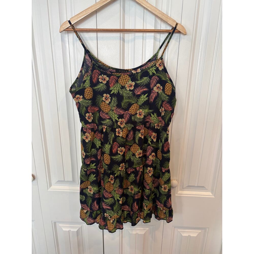 Mine Navy Tropical Print Dress Size‎ Small